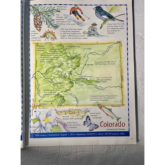 The United States of America State-by-State Guide Book Scholastic 2000 Maps - Picture 7 of 8